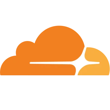 Logotipo de Cloudflare, plataforma de edge computing cuya función Workers ejecuta código JavaScript y WebAssembly en más de 300 datacenters globales