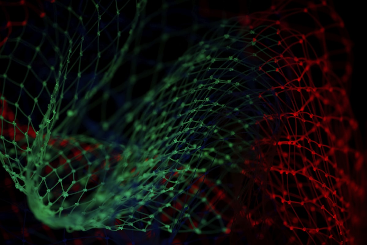 Ondas de sonido luminosas en gradiente de colores representando audio multimodal