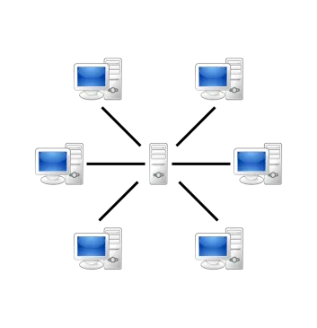 Diagrama de red basada en servidor que ilustra la topología de comunicaciones entre servicios que el service mesh gestiona con mTLS, observabilidad y policy