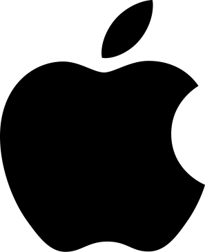 Logo oficial de Apple en negro, fabricante de los procesadores Apple Silicon de la familia M4 analizados en este artículo para uso en desarrollo
