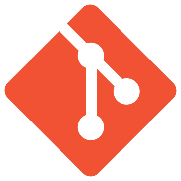 Logotipo oficial de Git, sistema de control de versiones sobre el que se integran los pipelines de generación automática de documentación que leen contratos y código en cada release para producir referencia actualizada