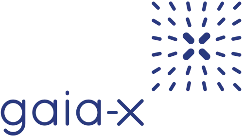 Logotipo oficial de Gaia-X, la iniciativa europea que define estándares de infraestructura de datos y nube con requisitos de soberanía digital, ampliada a modelos de IA entrenados y operados dentro de la Unión Europea