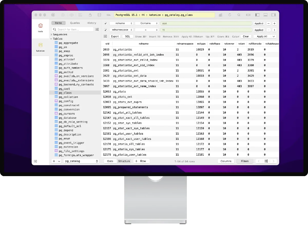 TablePlus UI screenshot on macOS, Native macOS SQL client with minimalist UI and query execution speed that beats the rest. …